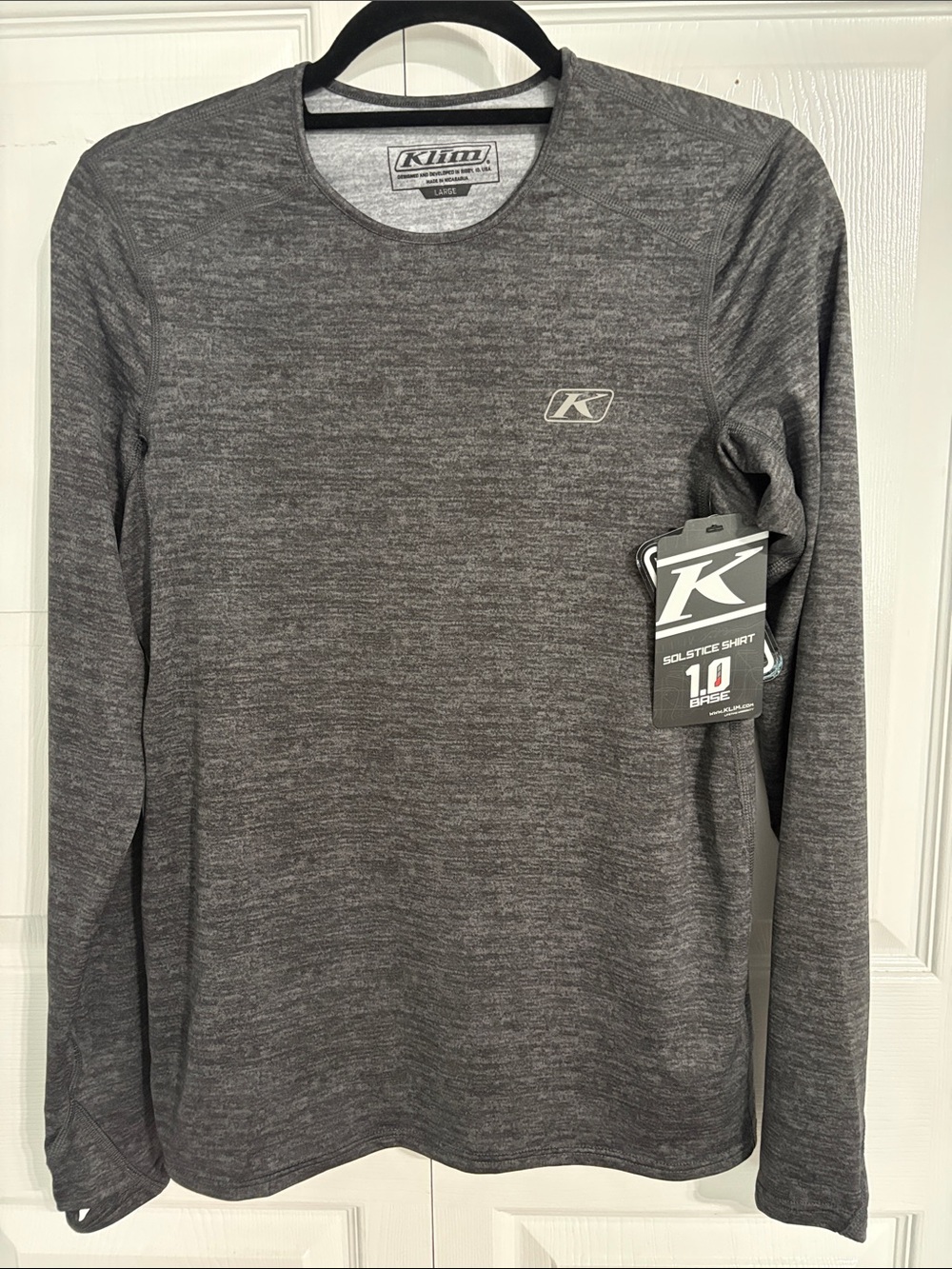 KLIM women’s solstice 1.0 long sleeve shirt black womens size large fitted NWT